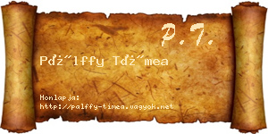 Pálffy Tímea névjegykártya